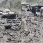 भारी बारिश से बड़ा भूस्खलन, पावर प्रोजेक्ट के पास कई वाहन मलबे में दबे